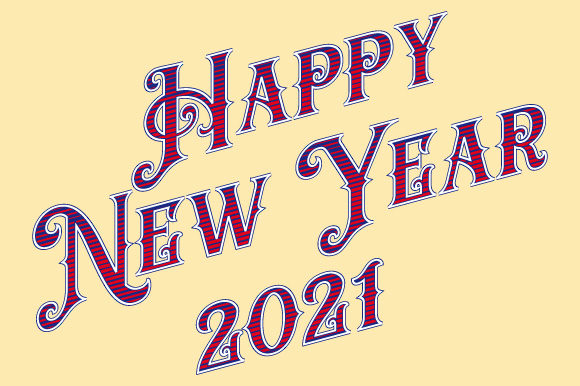 Happy New Year 2021 Retro Vintage USA