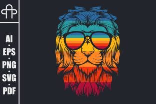 Lion Retro Eyeglasses Illustration Review