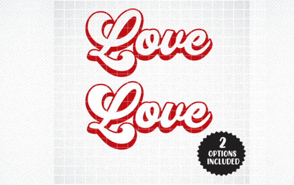 LOVE RETRO SVG, VALENTINE LOVE SVG, PNG Review