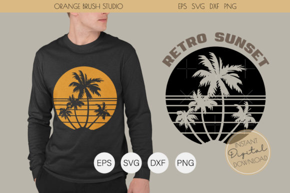 Palm Trees Retro Svg Cut File Review