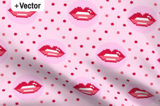 Pink Vintage Pixel Lips Pattern Review