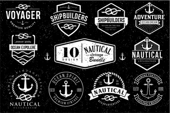Set of Nautical Logo Badges and Labels Review